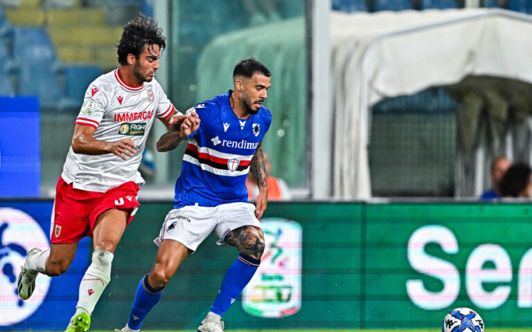 La Sampdoria sbaglia, la Reggiana passa a Marassi